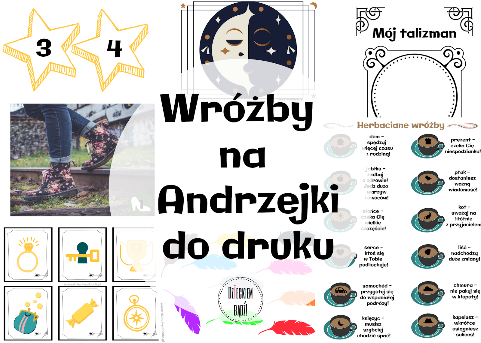 Wróżby andrzejkowe dla dzieci Wróżby Dla Dzieci Na Karteczkach Do Druku