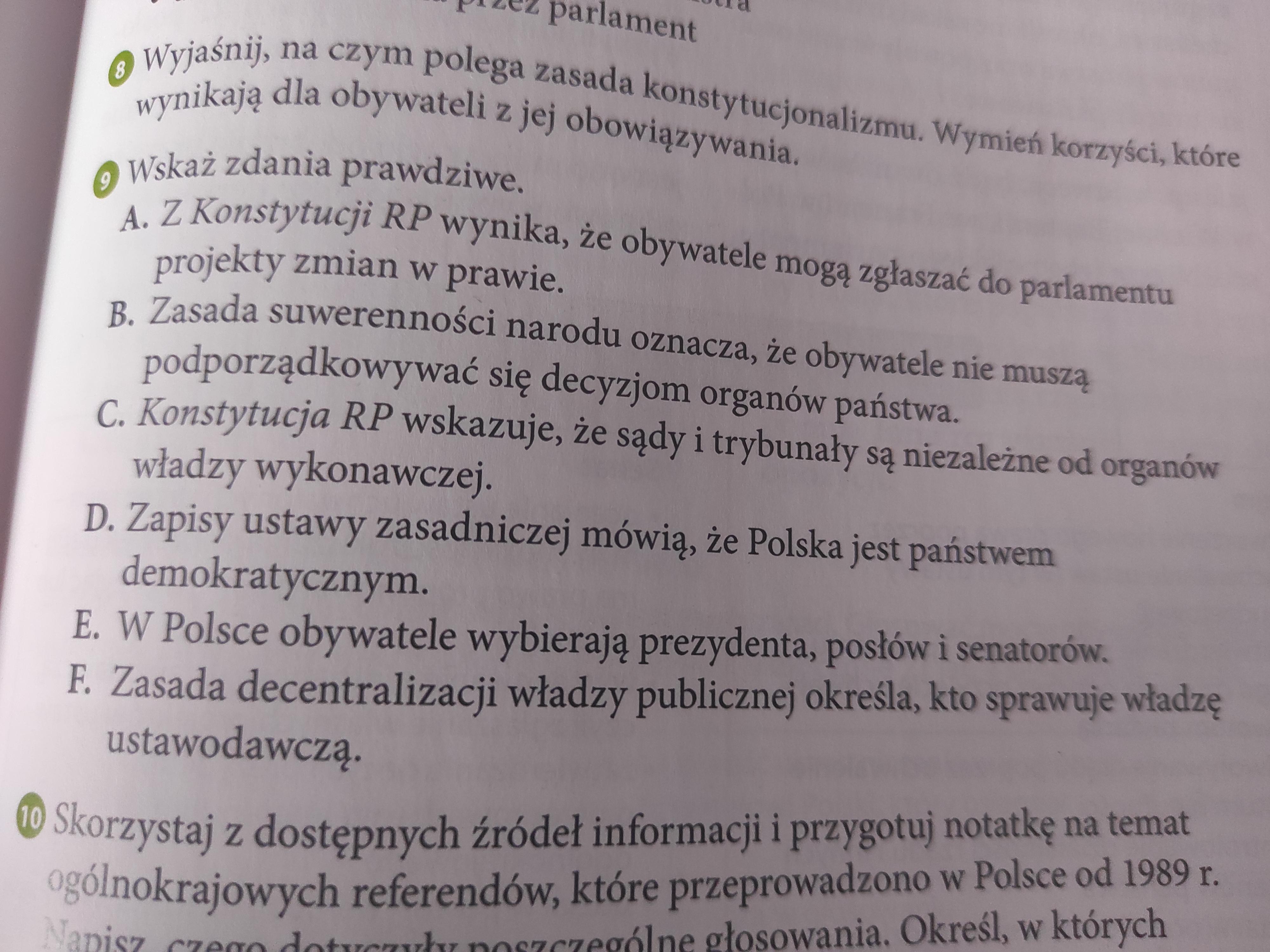 Wskaż zdania prawdziwe zadanie 9 strona 143 wos - Brainly.pl Wskaz Zdania Prawdziwe Obywatelstwo Jest Potwierdzeniem