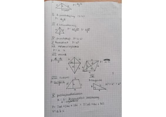 Wszystkie Wzory Matematyczne Klasa 8 i 7: PDF na Egzamin Ósmoklasisty Wzory Matematyczne Egzamin Smoklasisty Pdf