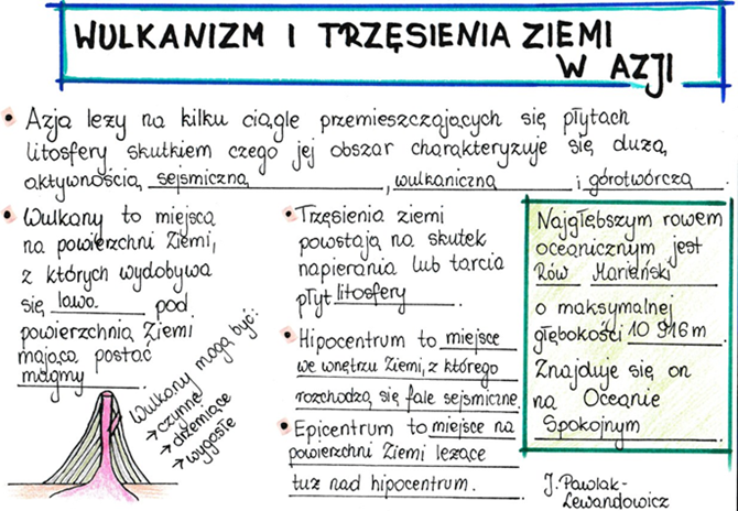Wulkanizm I Trzesienia Ziemi W Azji
