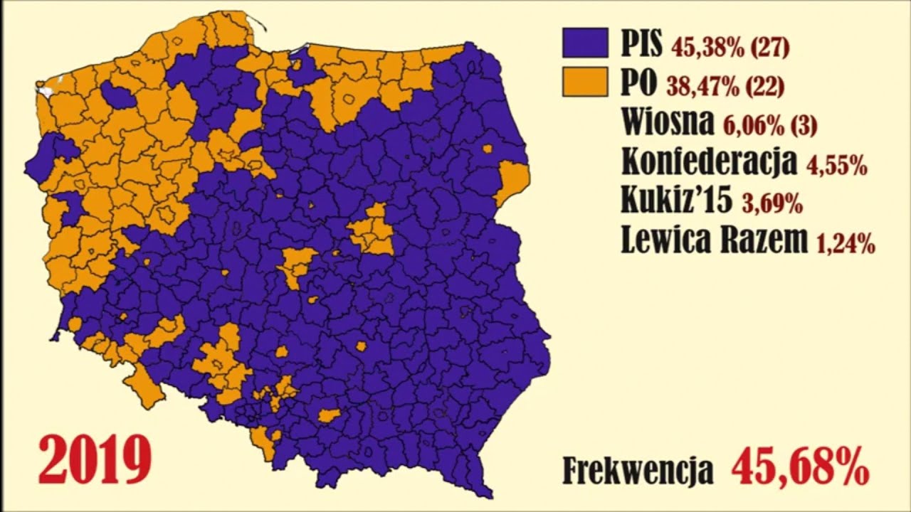 Wybory na mapie | Parlament Europejski 2004-2019 (Polska) - YouTube Kiedy Były Ostatnie Wybory Parlamentarne W Polsce