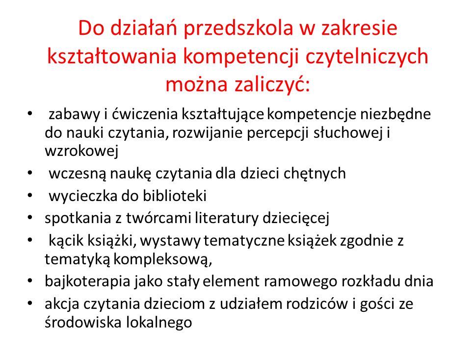 WYCHOWANIE MŁODEGO CZYTELNKIA - ppt pobierz Rozwijanie Kompetencji Czytelniczych W Przedszkolu Ewaluacja