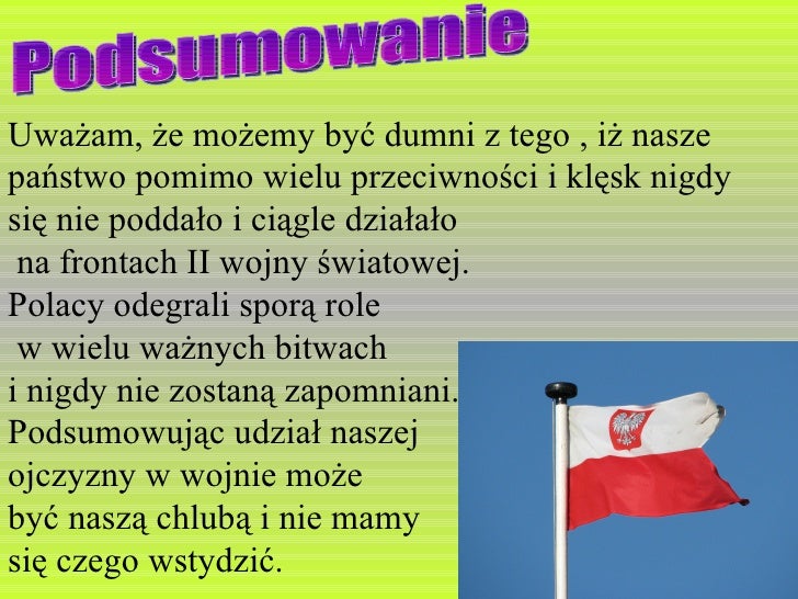 Sprawdzian 2 Wojna światowa Klasa 8
