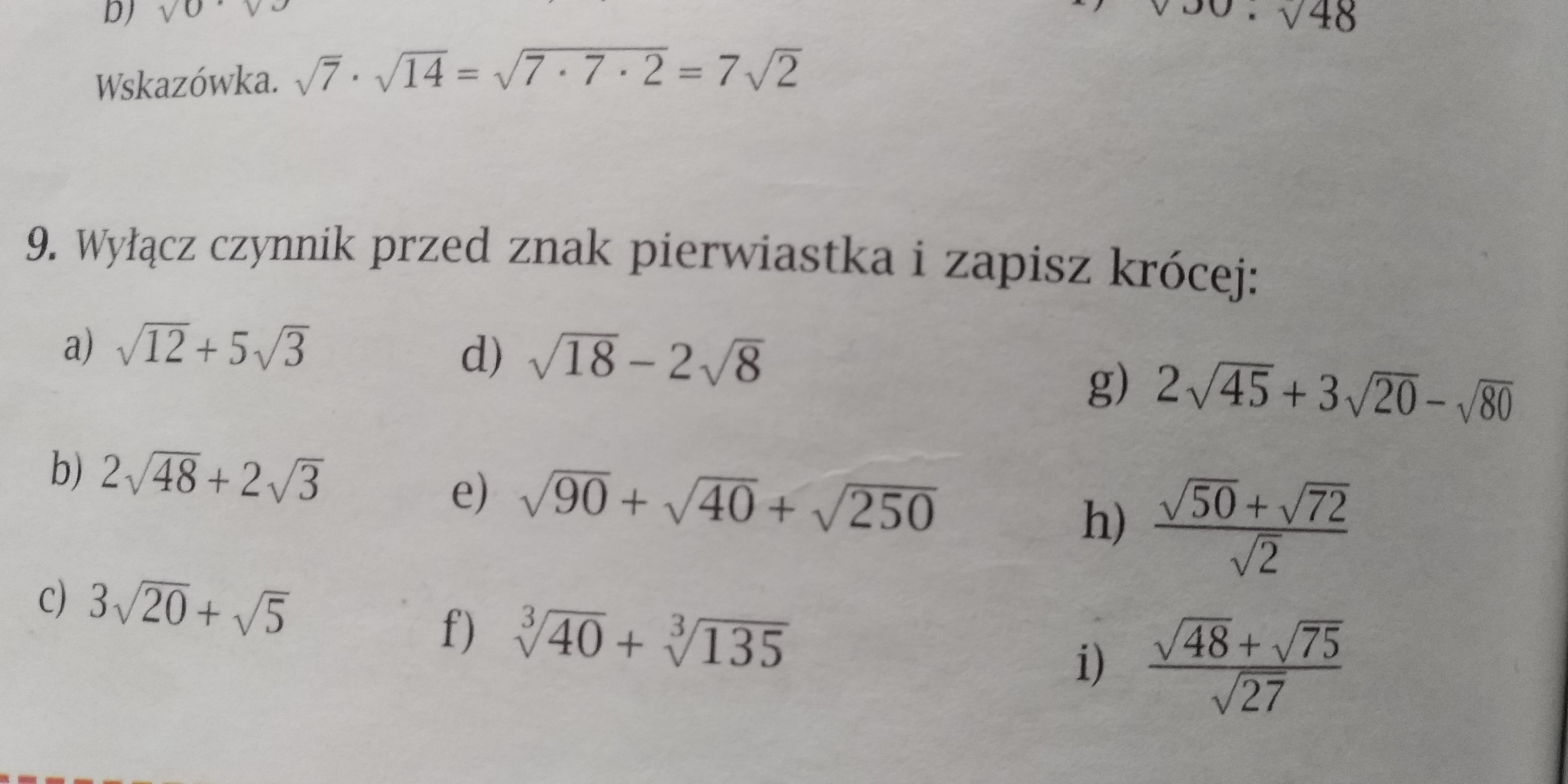 Wylacz Czynnik Przed Znak Pierwiastka - Margaret Wiegel Wylacz Czynnik Przed Znak Pierwiastka Zad 6 Str 14