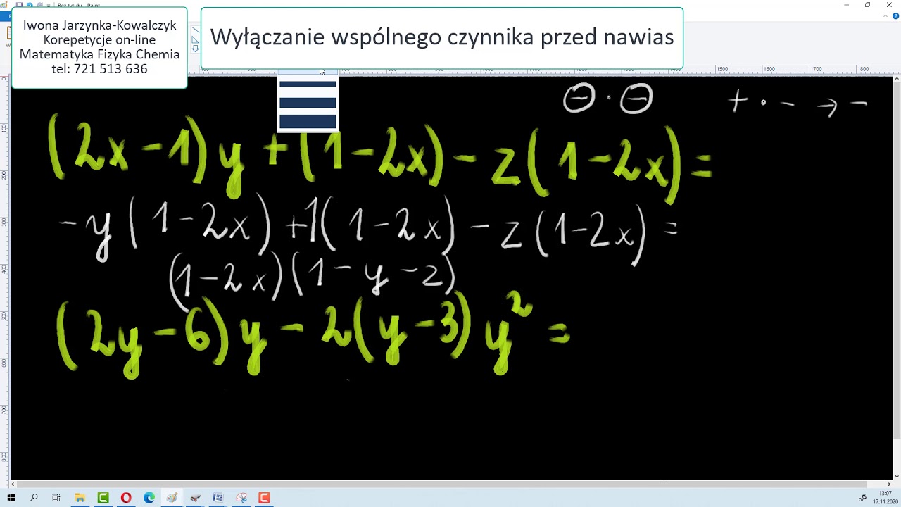 Wyłączanie wspólnego czynnika przed nawias - YouTube Wylaczanie Wsplnego Czynnika Przed Nawias