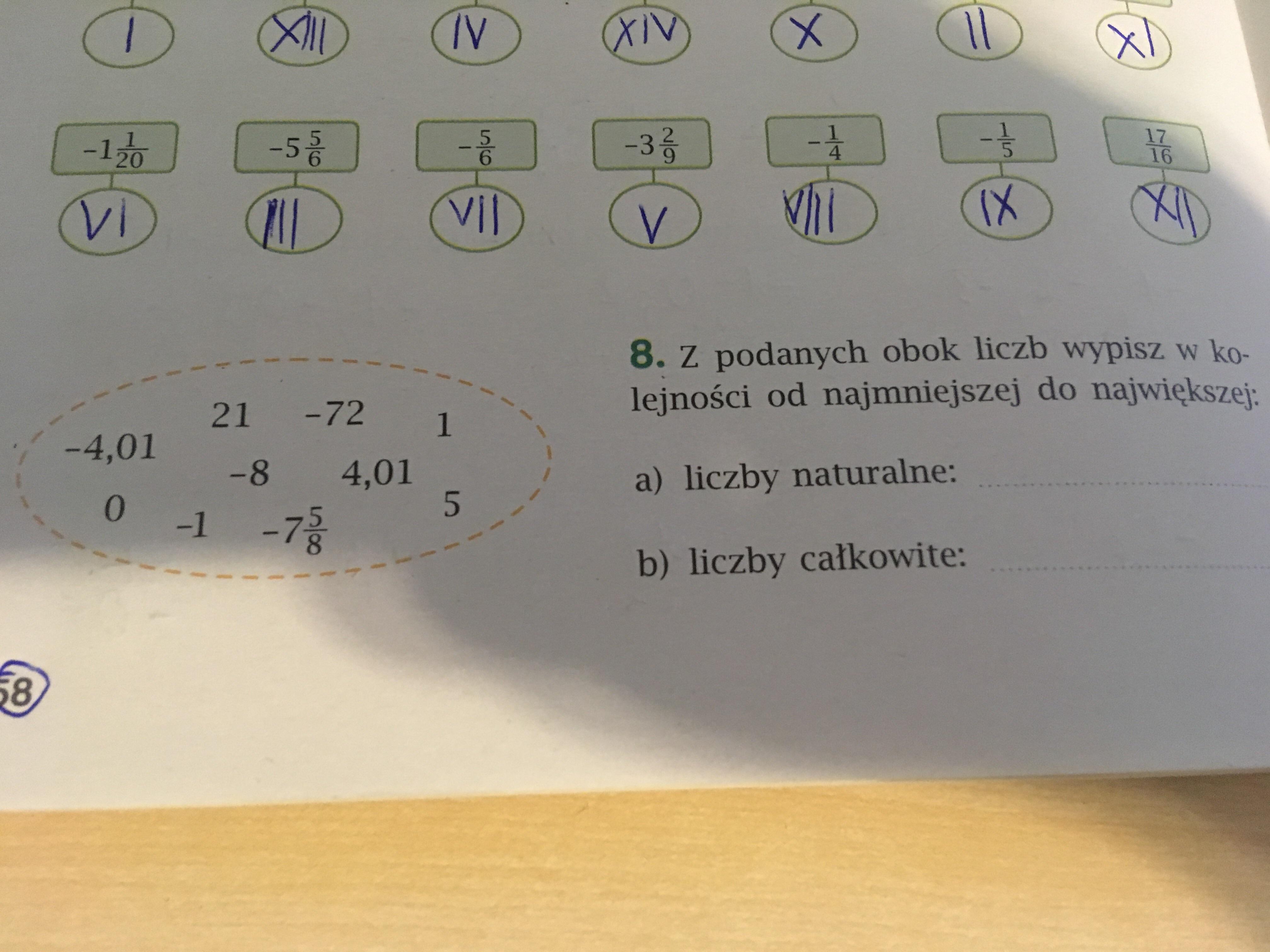 Uporządkuj Liczby W Kolejności Od Najmniejszej Do Największej