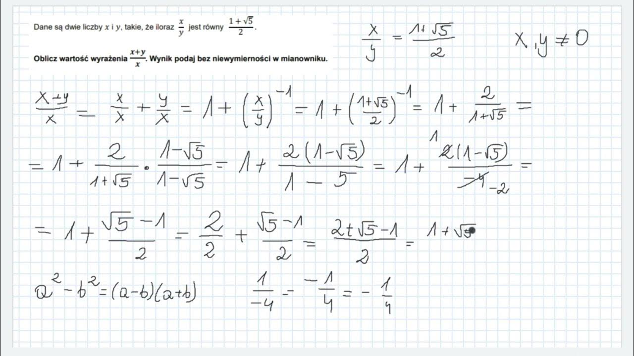 WYRAŻENIA ALGEBRAICZNE - Oblicz wartość wyrażenia (x+y)/x - YouTube Wyrażenia Algebraiczne I Równania Klasa 8 Sprawdzian Odpowiedzi