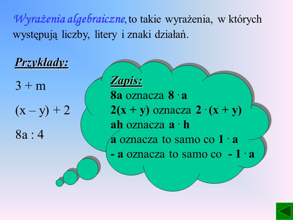 Wyrażenia Algebraiczne Klasa 6 Kartkówka