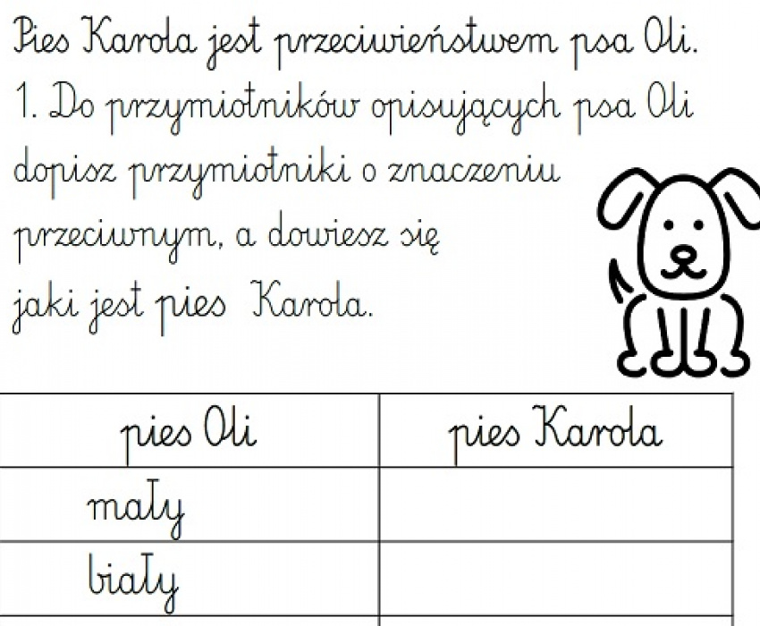 Wyrazy o znaczeniu przeciwnym - Uczę bo lubię - blog edukacyjny Dopisz Wyrazy O Znaczeniu Przeciwnym