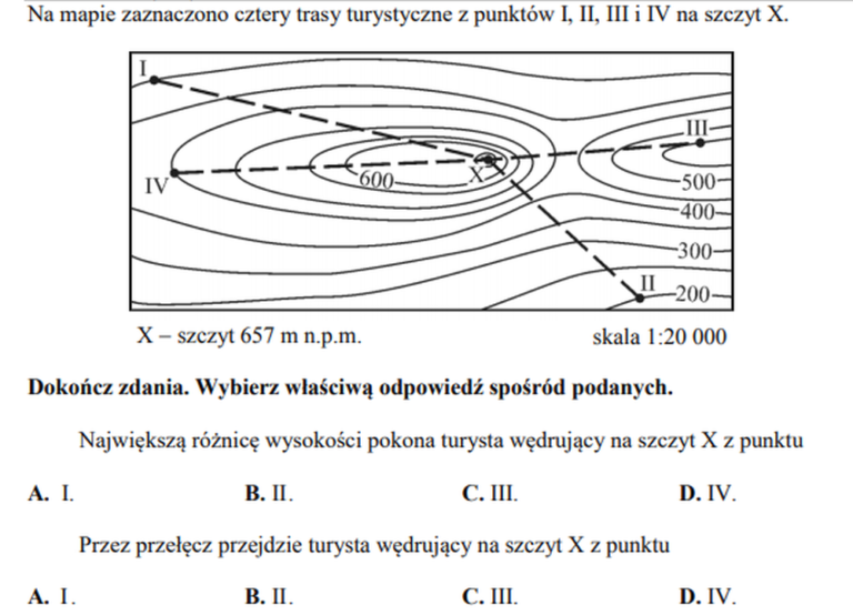 Wysokości na mapie – Notatki geografia Mapa Poziomicowa Zadania Klasa 5