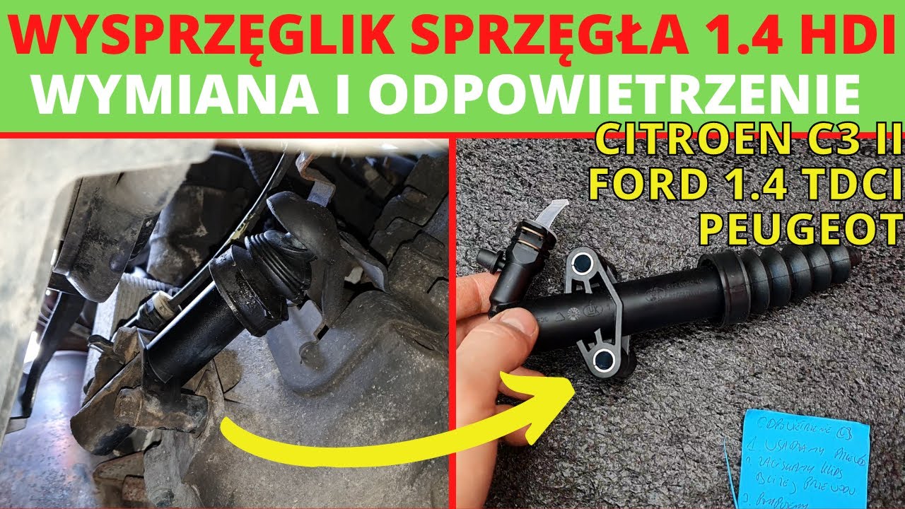 Wysprzęglik sprzęgła 1.4 HDI/1.4 TDCI - Jak wymienić? Jak odpowietrzyć Wzór Wniosku O Wystąpienie Ze Spółki Wodnej
