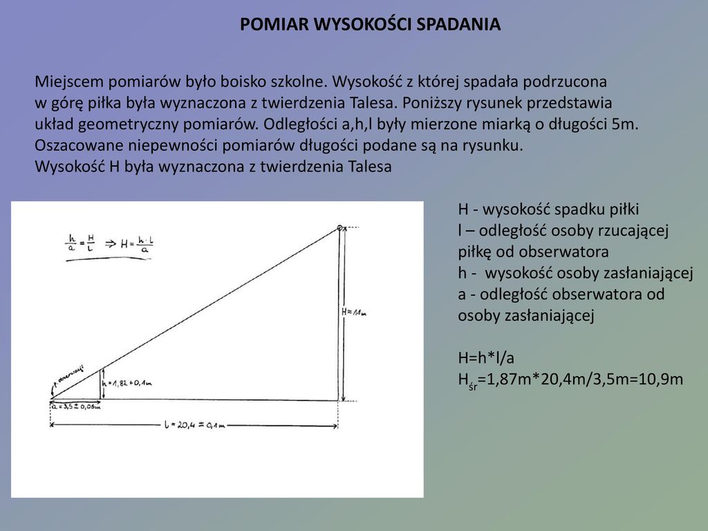 Wyznaczanie Przyspieszenia Ziemskiego Za Pomocą Wahadła Matematycznego