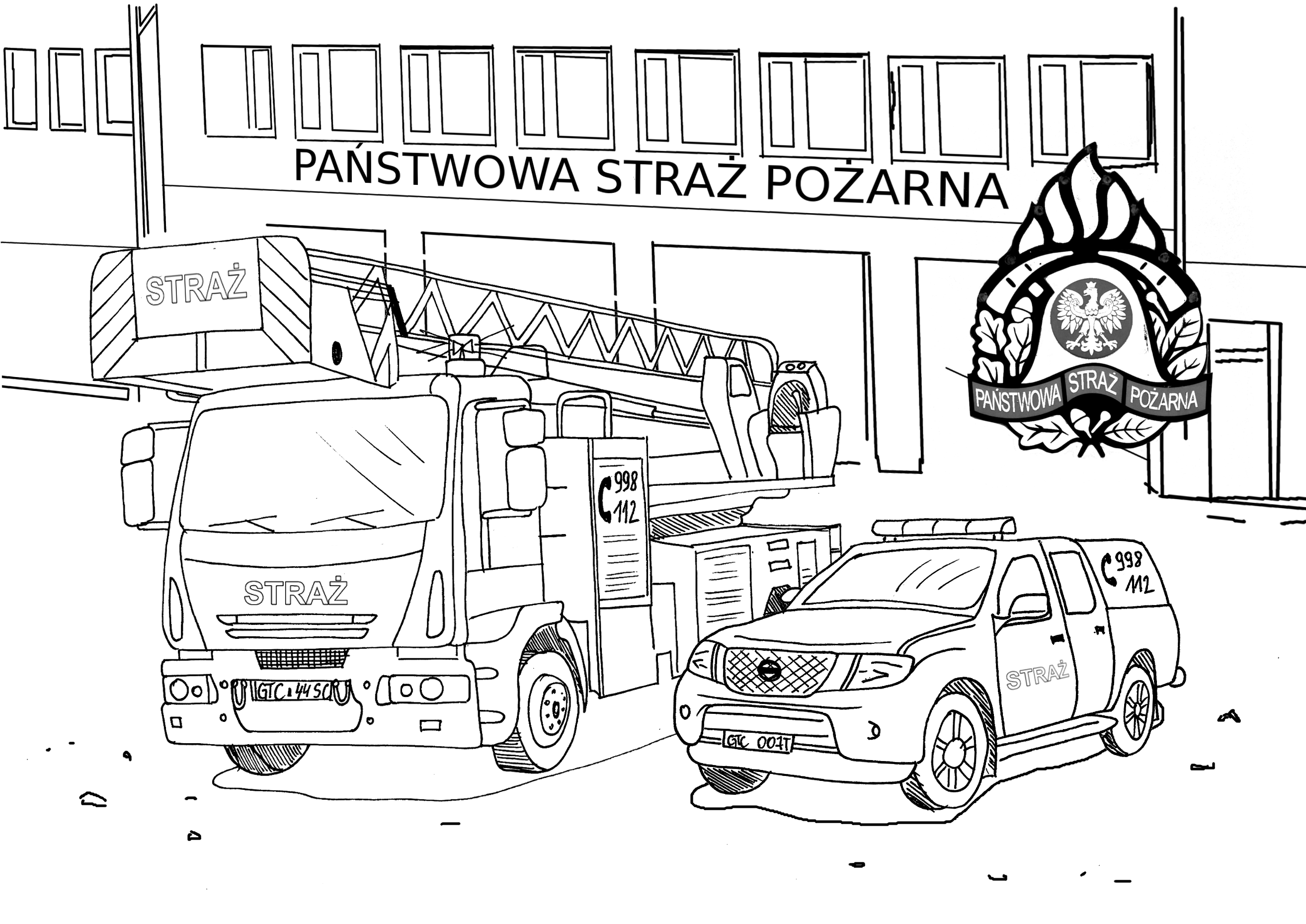 Kolorowanki O Straży Pożarnej Do Wydruku