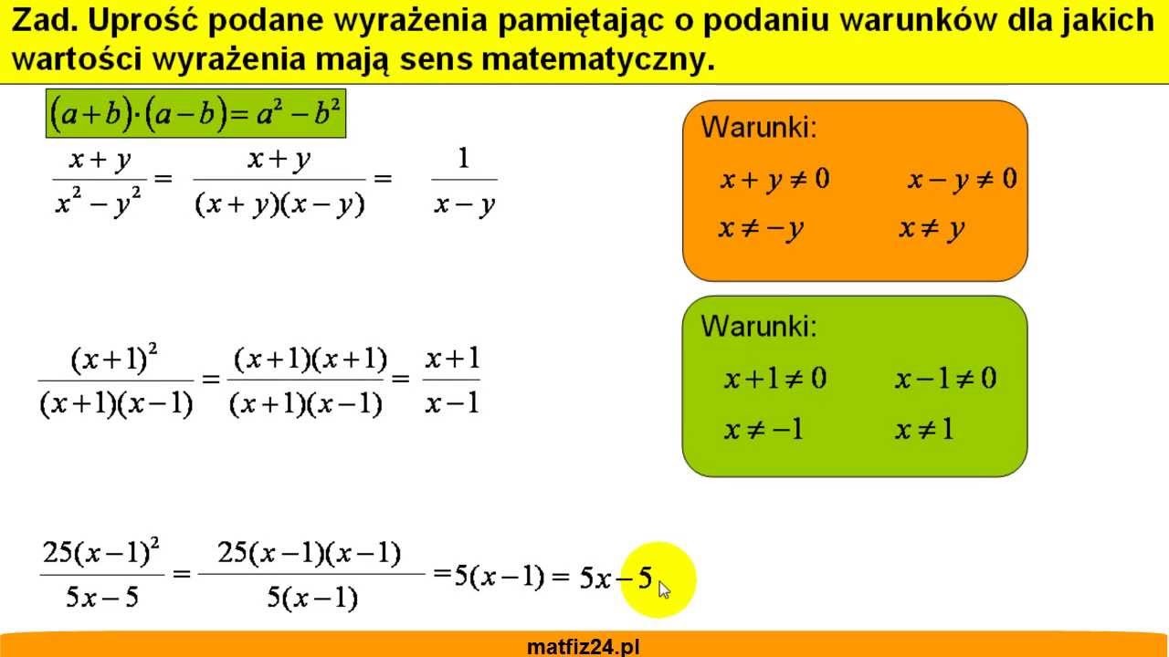 Wzory Skróconego Mnożenia Sprawdzian Pdf