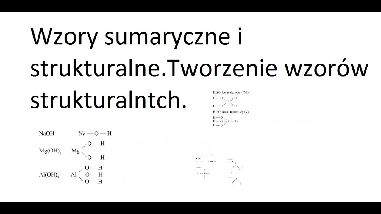 Wzory sumaryczne i strukturalne.Tworzenie wzorów sumarycznych. - YouTube Wzór Sumaryczny Tlenku Chloru 7
