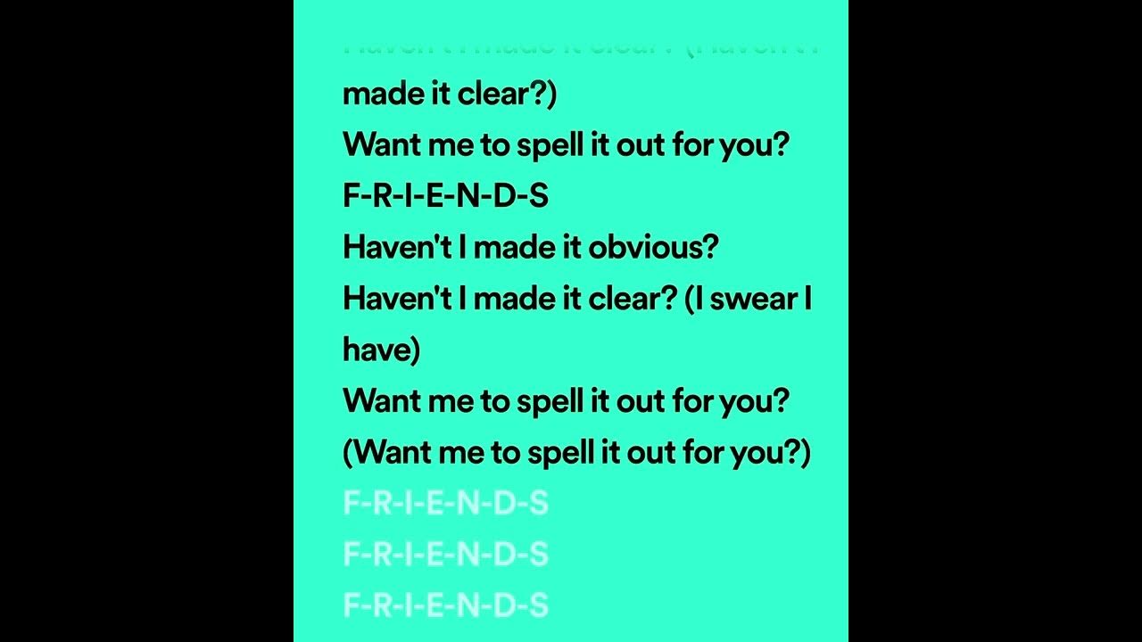 You say you love me, i say you’re crazy song lyrics from friends A Say You Love Me I Say You Crazy