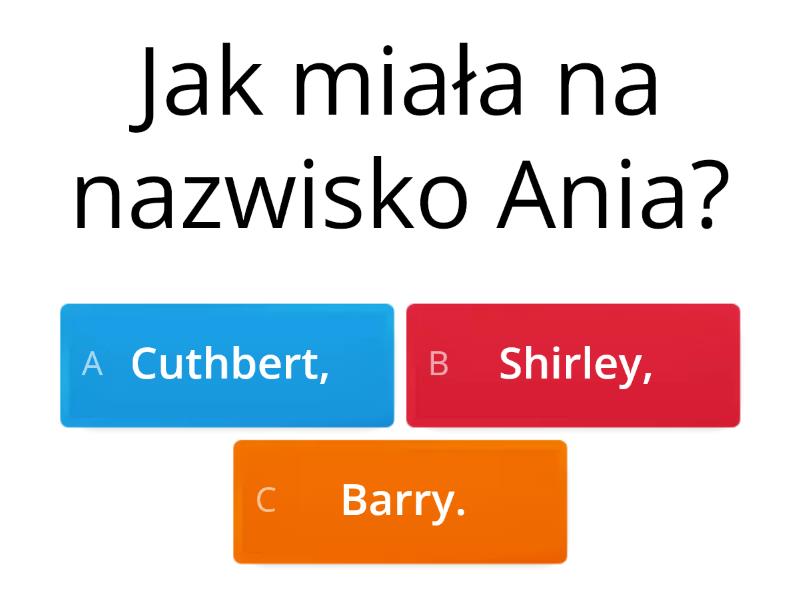 Ania Z Zielonego Wzgrza Test Pdf