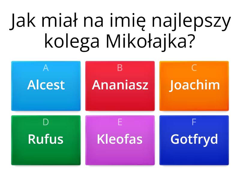 z lektury Mikołajek klasa 4 - Test Test Wiedzy Z Lektury Mikołajek