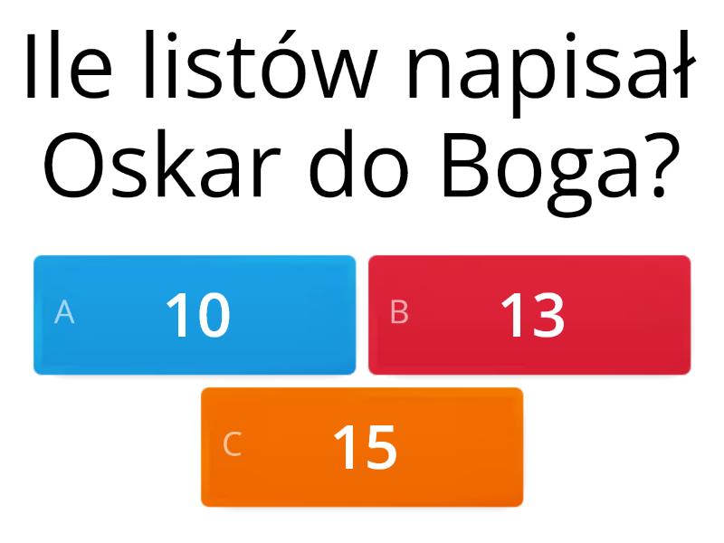 Z LEKTURY "OSKAR I PANI RÓŻA" - Test Test Oskar I Pani Roza