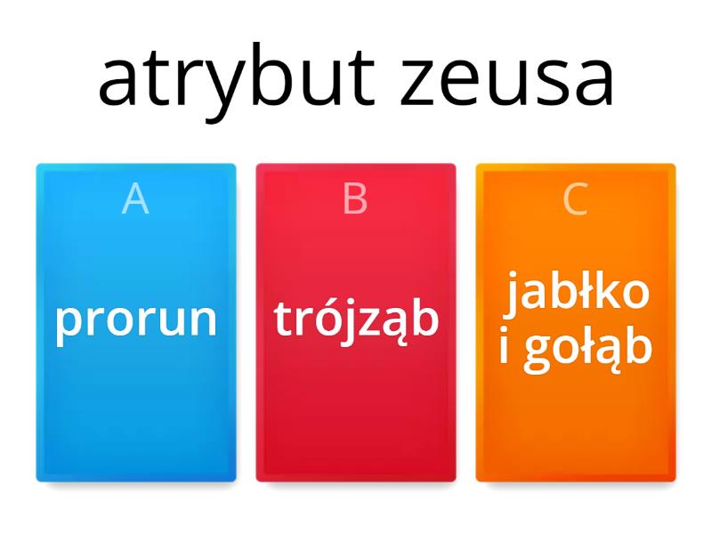 z mitologii klasa 5 (atrybuty bogów) - Test Test Z Mitologii Klasa 5