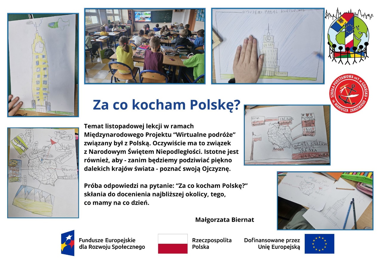 "Za co kocham Polskę?" - Szkoła Podstawowa nr 1 im. Mariusza Zaruskiego Za Co Kocham Polske Zadanie Domowe