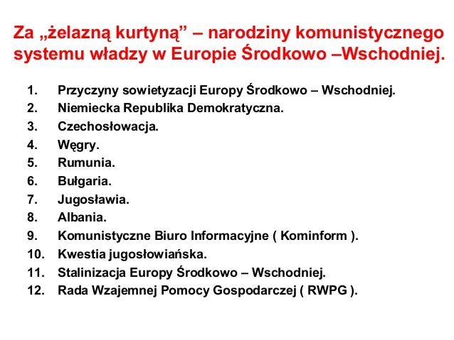 Za „żelazną kurtyną Za Zelazna Kurtyna Klasa 8