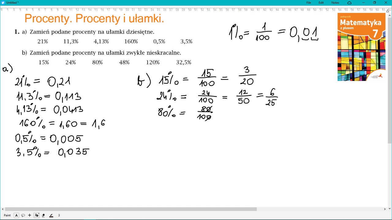 Sprawdzian Z Matematyki Klasa 7 Procenty Nowa Era