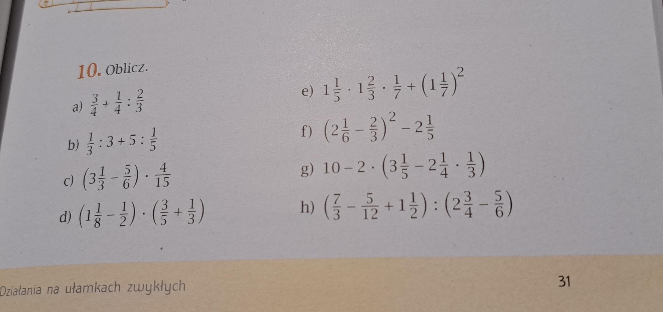 zad 10 str 31 matematyka z plusem klasa 6 potrzebuje na jutro - Brainly.pl Matematyka Z Plusem ćwiczenia Klasa 6 Liczby I Wyrażenia Algebraiczne