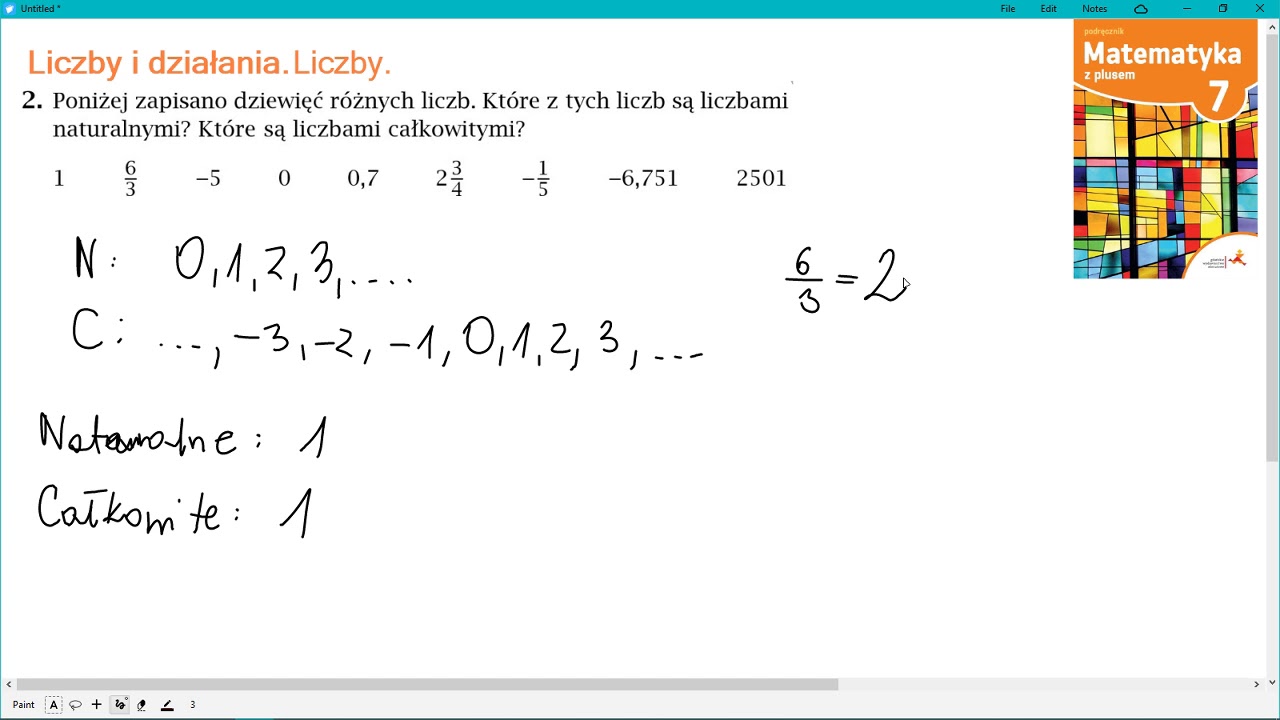 Sprawdzian Matematyka Z Plusem Liczby I Dzialania Klasa 7 Test A