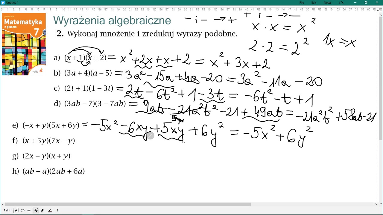 Zad. 2 str. 175 WYRAŻENIA ALGEBRAICZNE Matematyka z Plusem 7 - YouTube Sprawdzian Wyrażenia Algebraiczne Klasa 7 Nowa Era