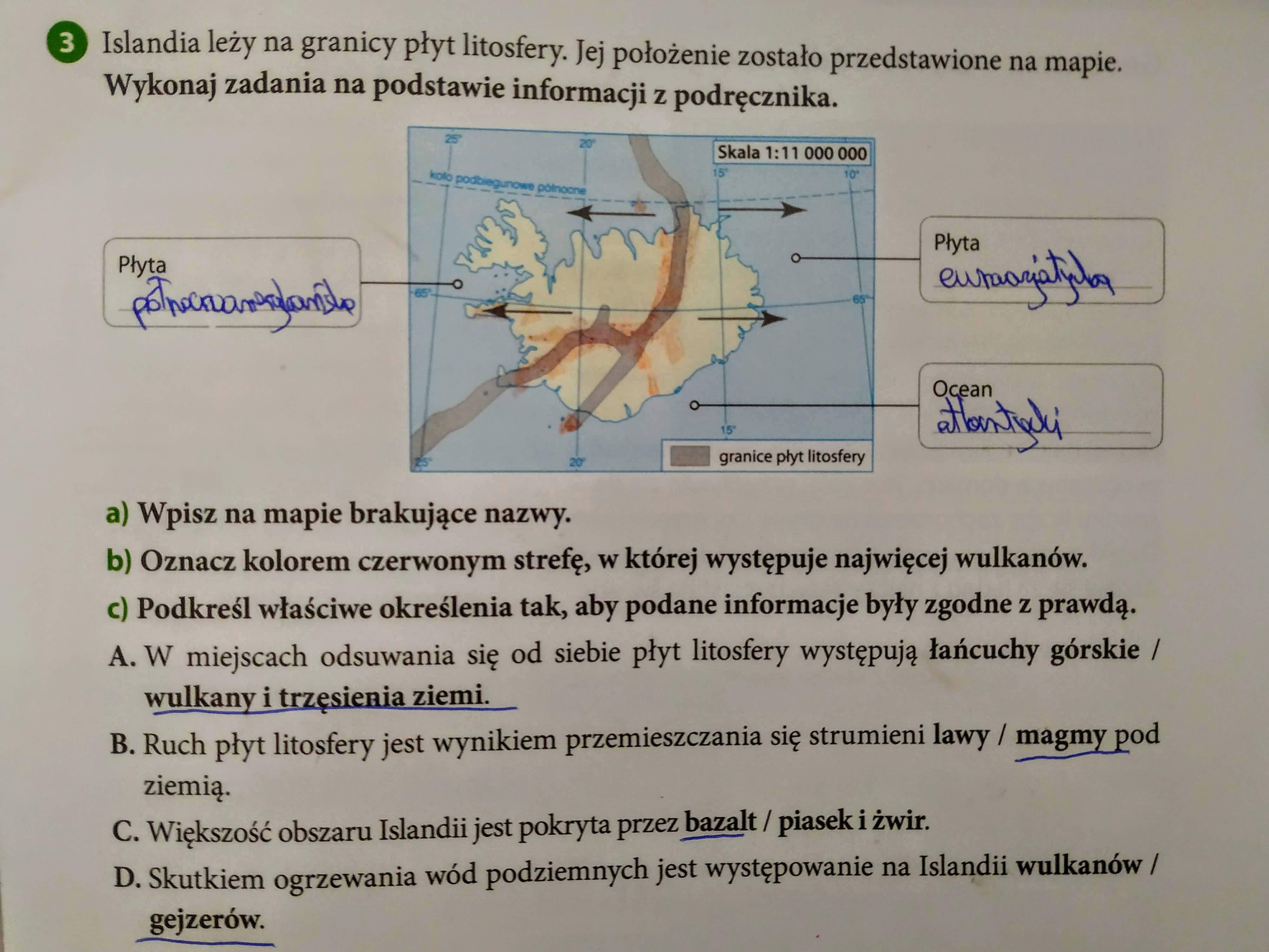 Zad 3 str 39 Islandia leży na granicy płyt litosfery. Jej położenie Islandia Jest Polozona Na Granicy Plyt Litosfery Podaj Trzy Elementy