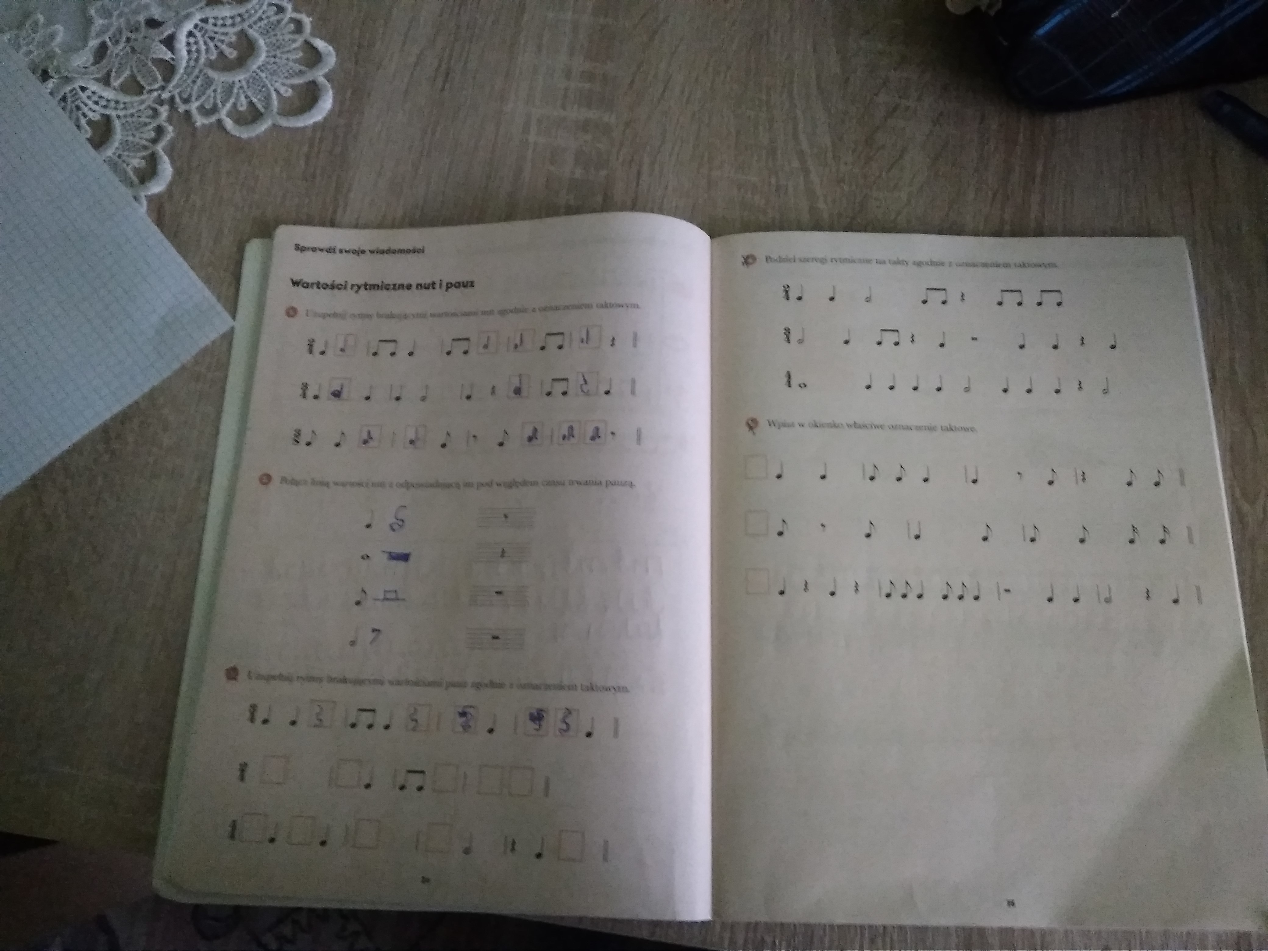 Zad 3,4,5 str 24,25 ćwiczenia do muzyki klasa 4 szkoła podstawowa Sprawdzian Z Muzyki Klasa 4 Nuty