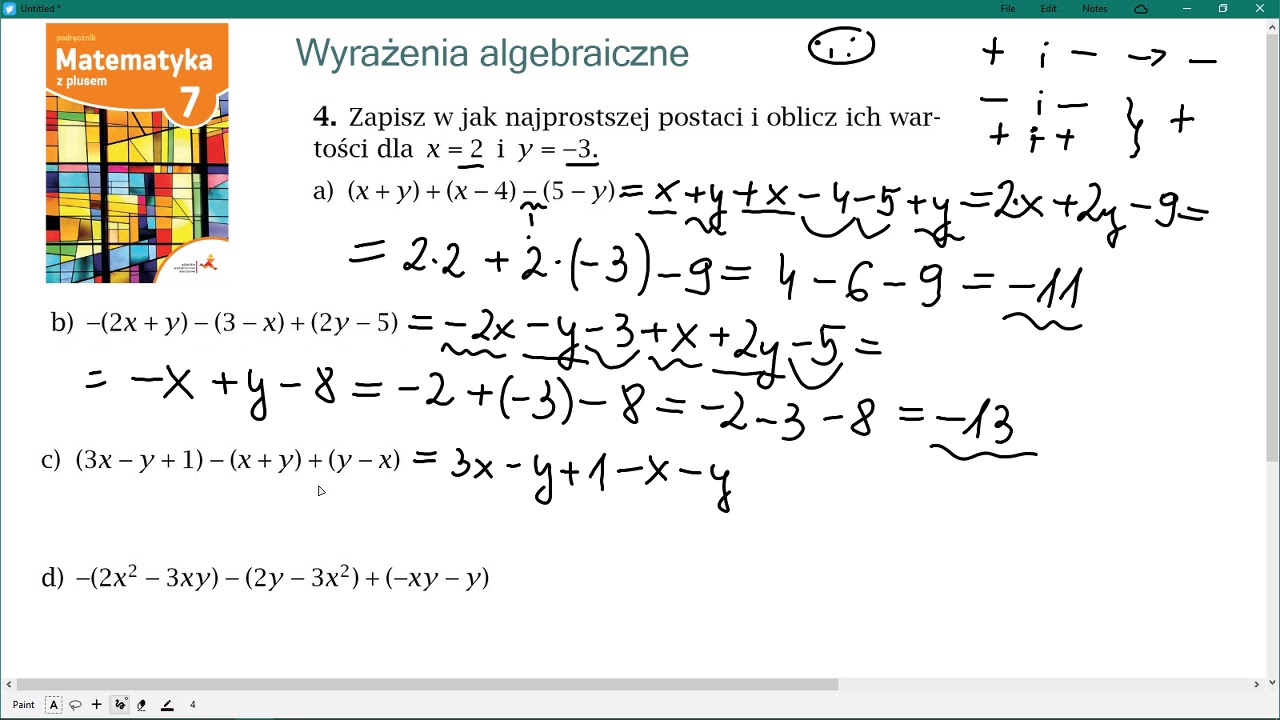 Sprawdzian Wyrażenia Algebraiczne Klasa 7 Nowa Era