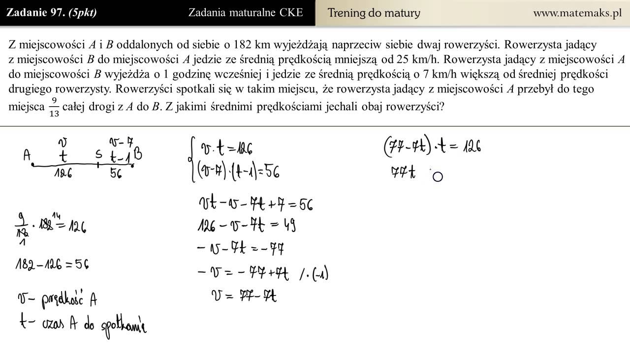 [Zad 97] Typowe zadanie maturalne za 5 pkt - technika rozwiązywania Najczestsze Zadania Maturalne Z Matematyki