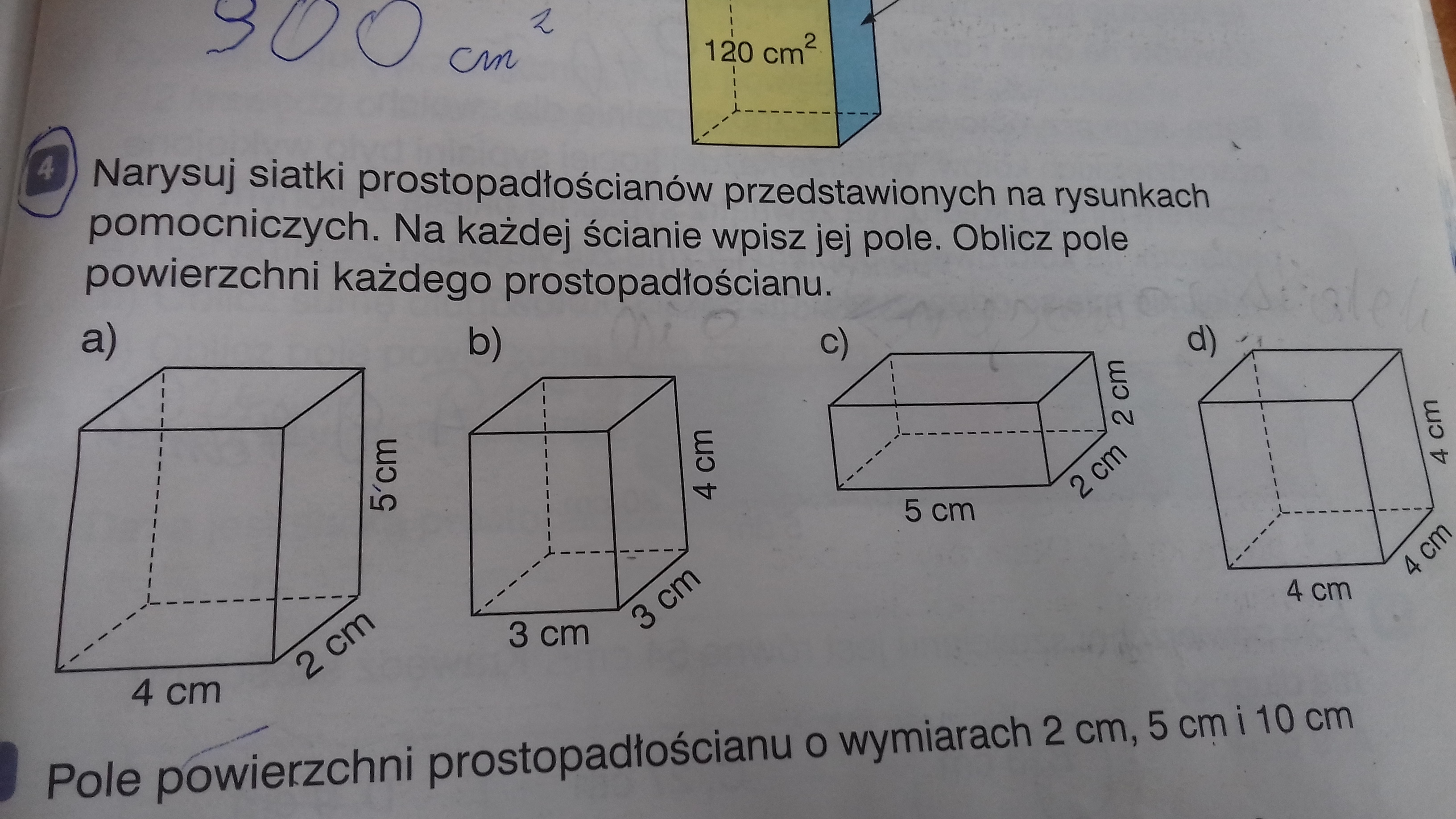 Oblicz Pole Powierzchni Całkowitej Prostopadłościanu