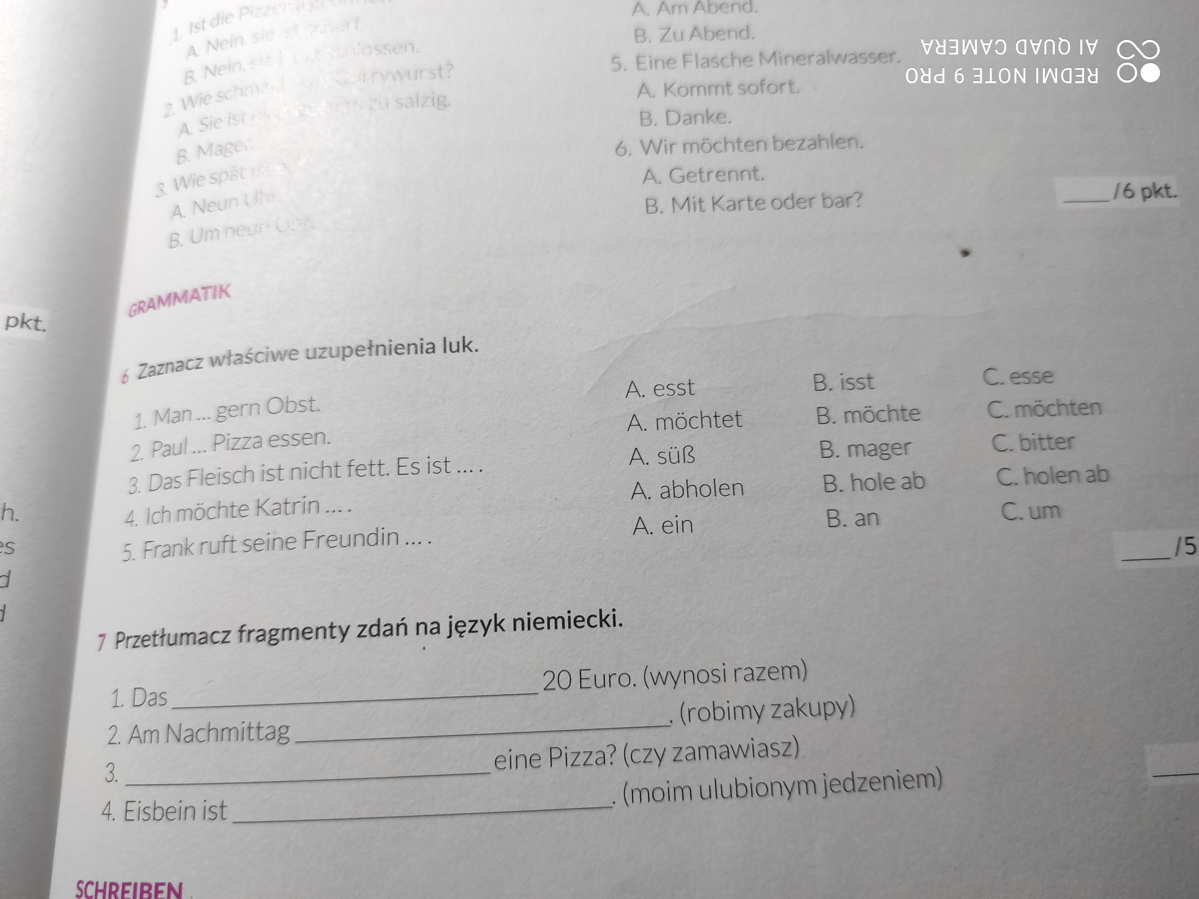 Podręcznik I ćwiczenia Do Niemieckiego Klasa 6