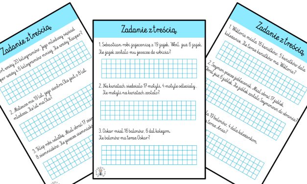 Zadania tekstowe dla klasy 1: Karty pracy PDF do druku za darmo Zadania Tekstowe Klasa 1 Karty Pracy