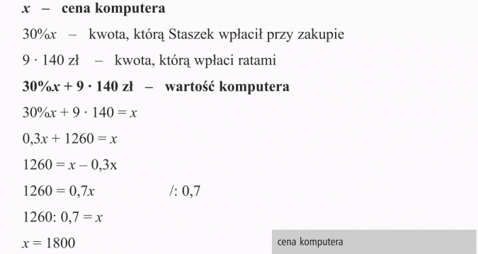 Zadania tekstowe - Matematyka - Opracowania.pl Rwnania Klasa 8 Zadania Tekstowe