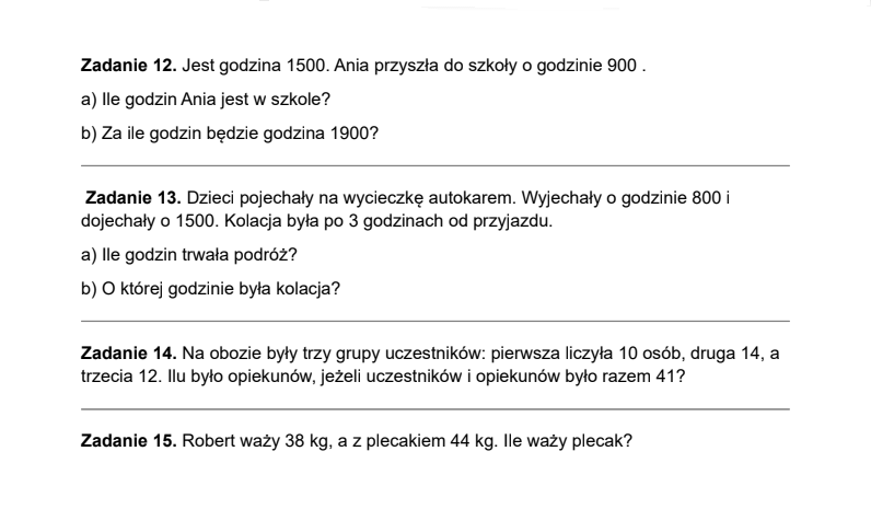 Zadania tekstowe z matematyki – szkoła podstawowa klasa 4 - MatFiz Edukacja Matematyka Klasa 4 Zadania Tekstowe