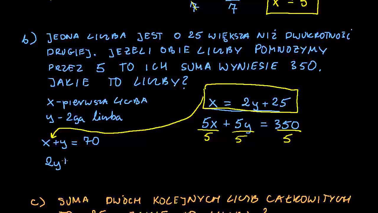 Rwnania Klasa 8 Zadania Tekstowe