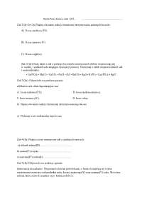 Zadania z kwasów oraz soli klasa 8 | Ćwiczenia Chemia | Docsity Sprawdzian Z Kwasow Klasa 8