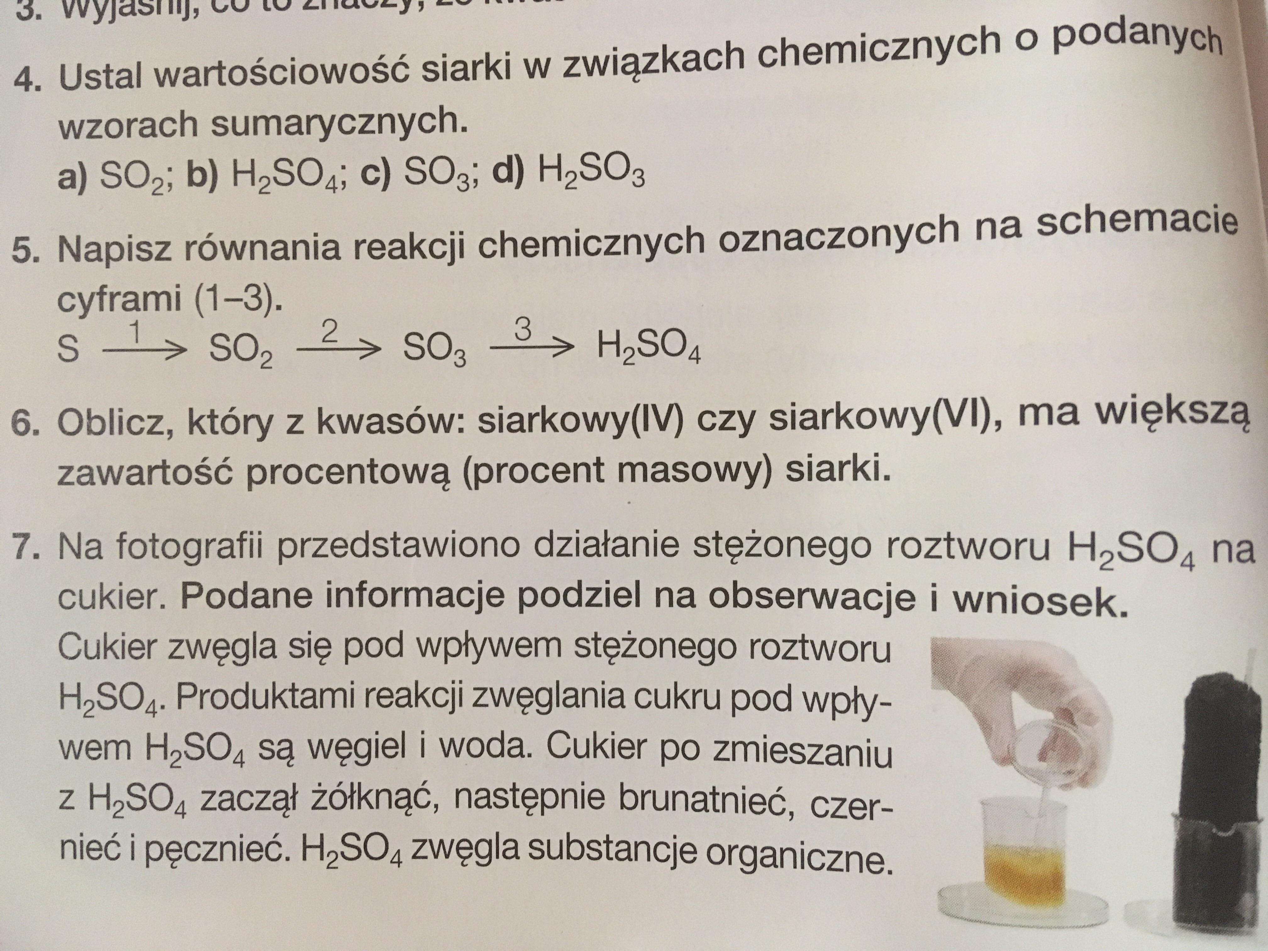 Zadanie 5. Napisz równania reakcji chemicznych oznaczonych na schemacie Napisz Równania Reakcji Chemicznych Oznaczonych Na Schemacie Cyframi 1 5