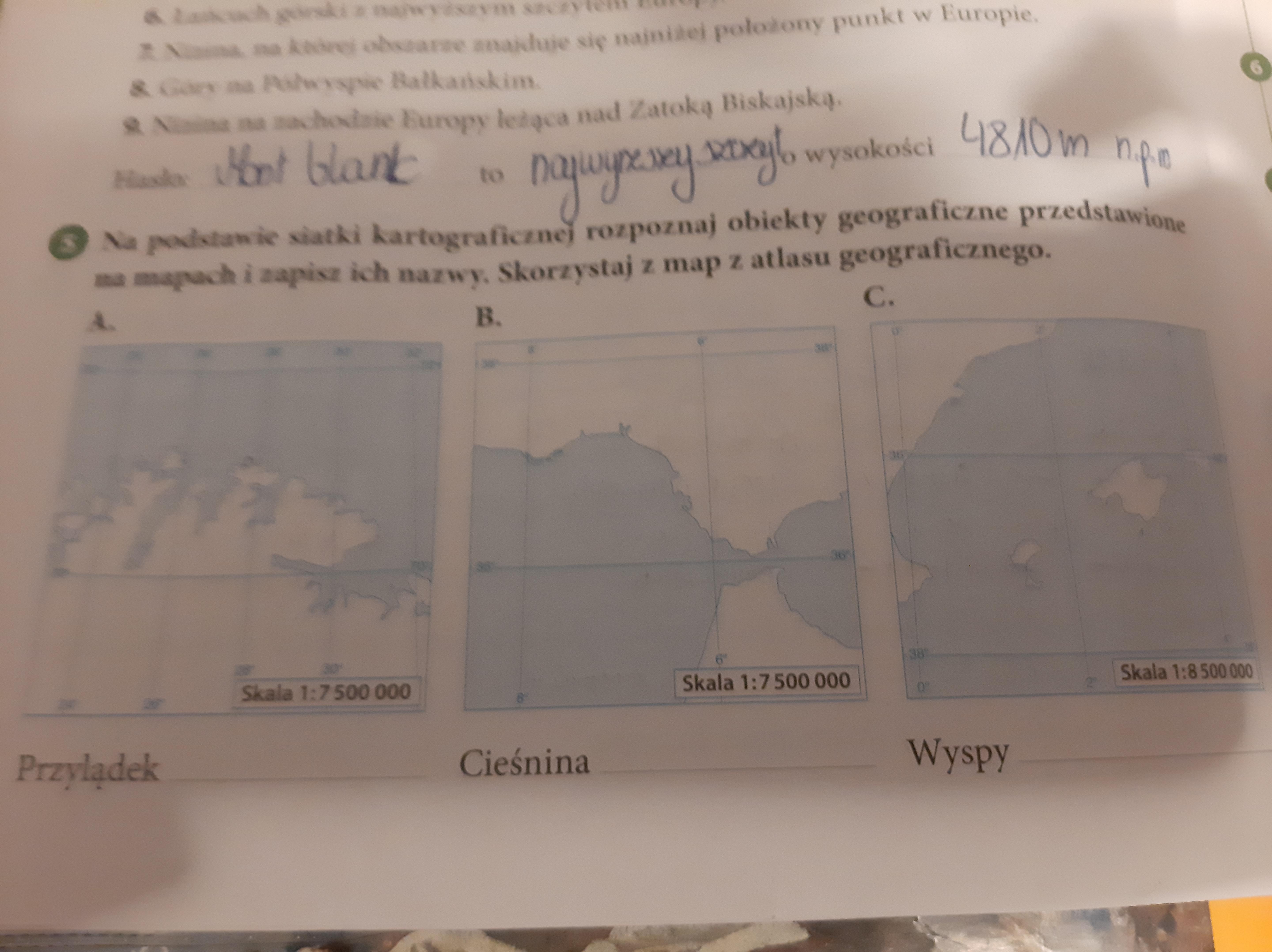 Zadanie 5 strona 36 geografia klasa 6 nowa era - Brainly.pl Współrzędne Geograficzne Sprawdzian Klasa 6 Nowa Era