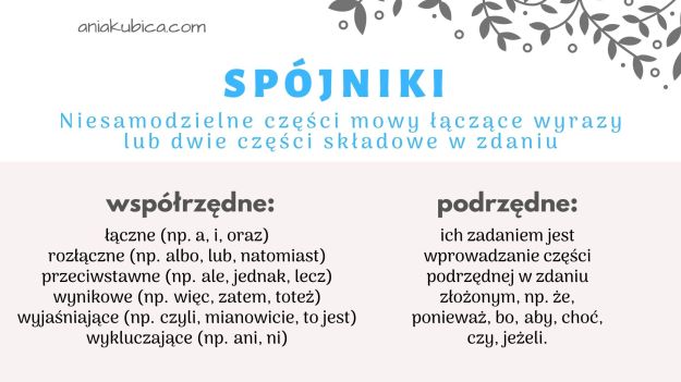 Przyimek I Spojnik Sprawdzian Klasa 5