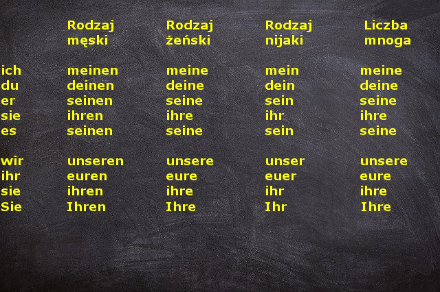 Zaimki Dzierżawcze W Bierniku Niemiecki