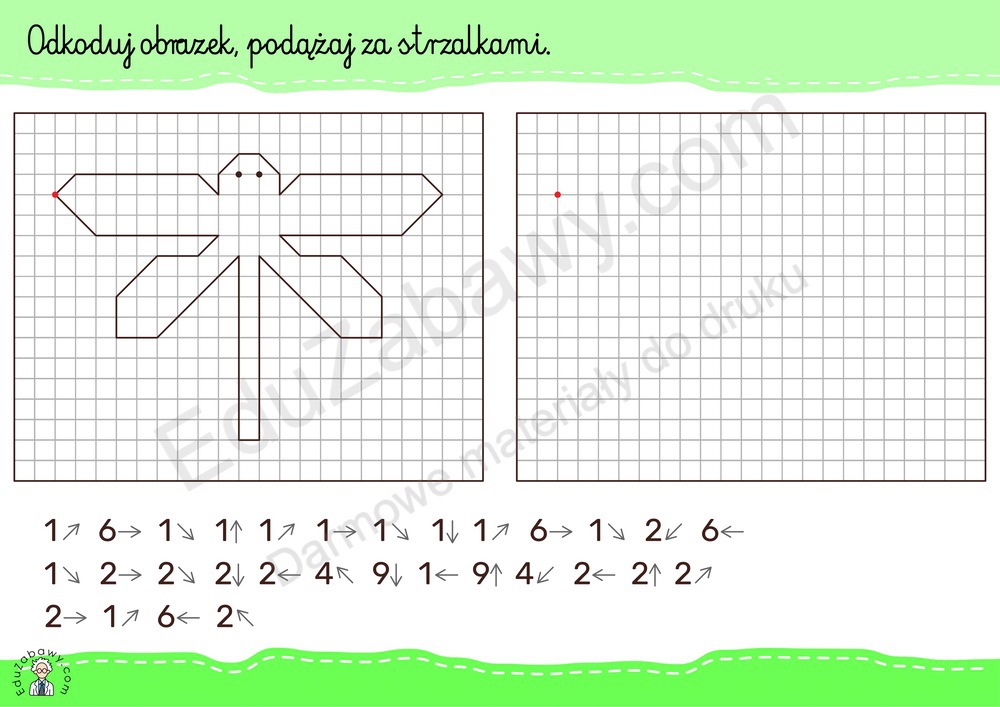 Zakodowane obrazki: karty pracy PDF do druku dla klas 1 Karty Pracy Klasa 1 Do Druku