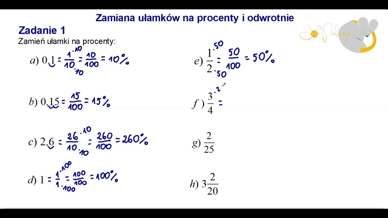 Zamiana Ułamków Niewłaściwych Na Liczby Mieszane I Odwrotnie Pdf