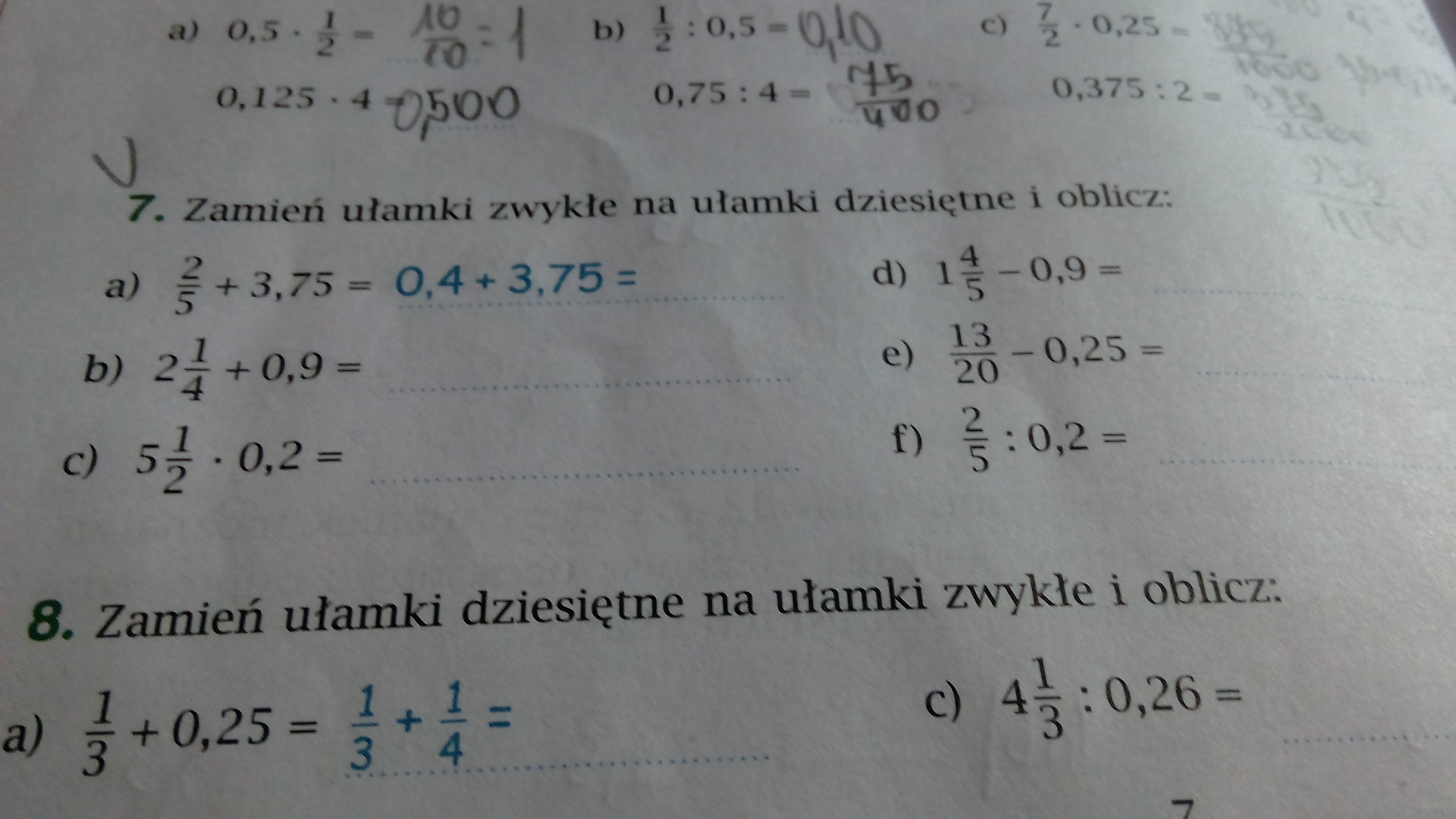Zamien Ulamki Dziesietne Na Nieskracalne Ulamki Zwykle Lub Liczby Przekształcanie Ułamków Dziesiętnych Na Zwykłe
