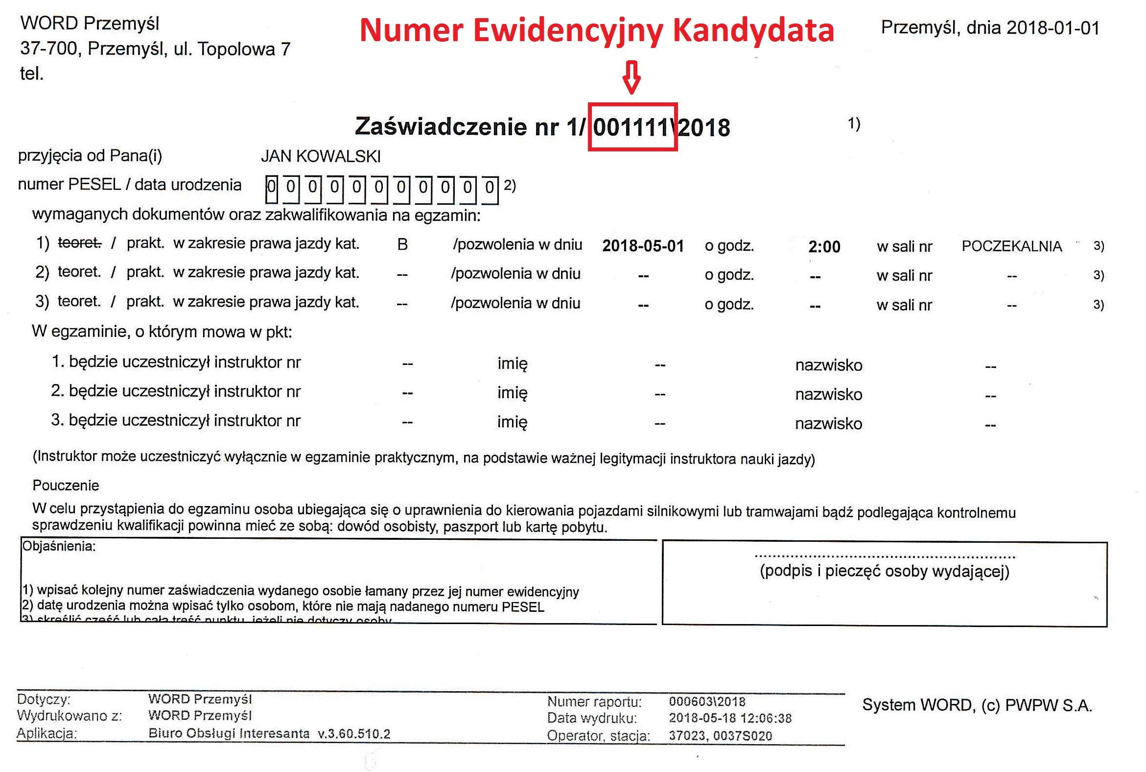 Zapisy na egzaminy – Wojewódzki Ośrodek Ruchu Drogowego w Przemyślu Word Piotrków Zapisy Na Egzamin