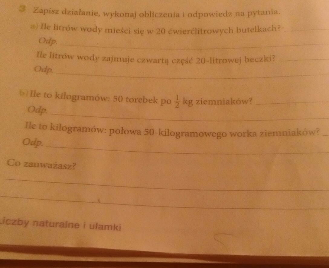 zapisz działanie wykonaj obliczenia i odpowiedz na pytania - Brainly.pl Zapisz Działanie Wykonaj Obliczenia I Odpowiedz Na Pytania